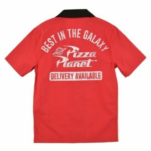Disney Toy Story Pizza Planet Best In The Galaxy Camp Bowling Shirt - NEW - Picture 2 of 2